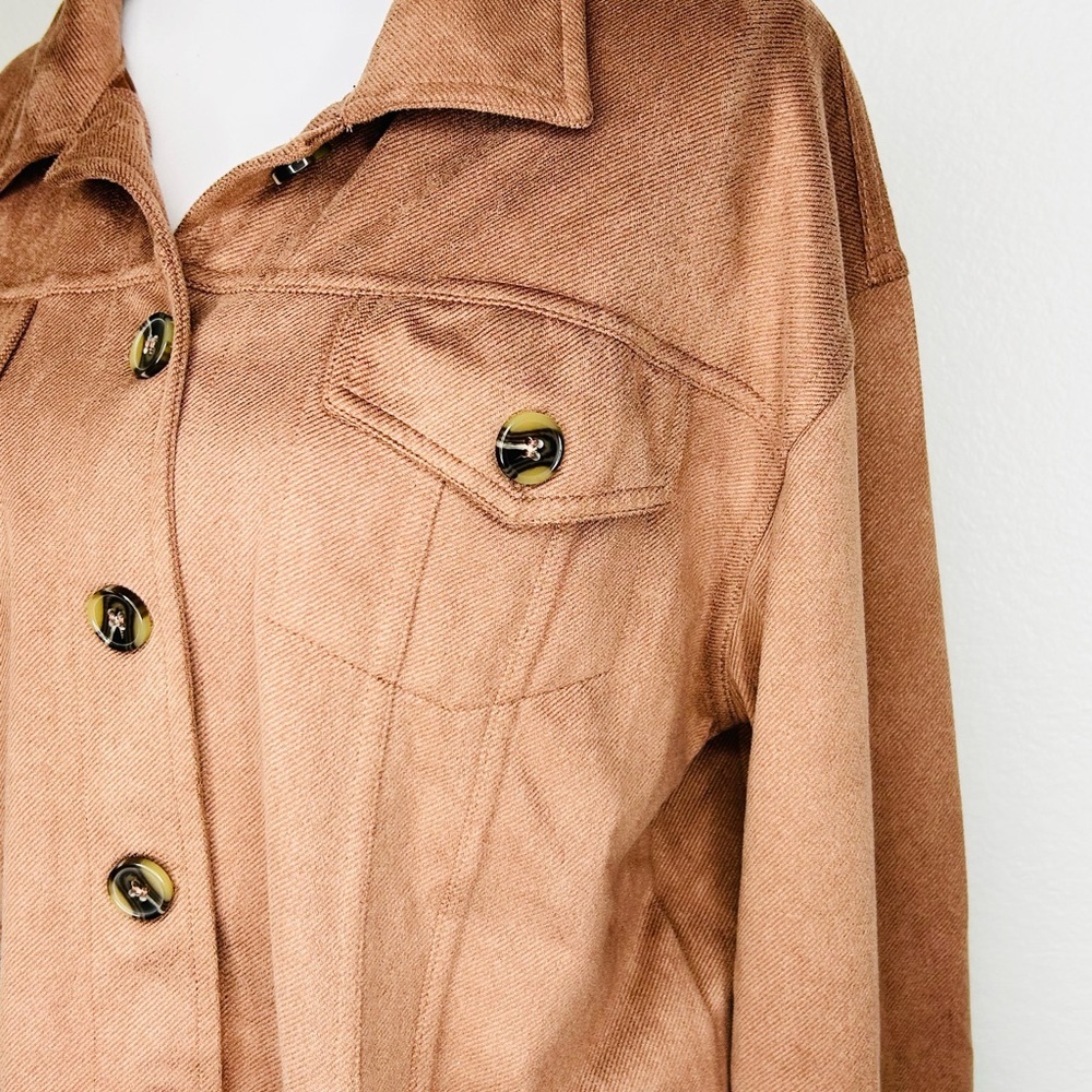 Knit Works Button Jacket Brown/Tan - Picture 6 of 9
